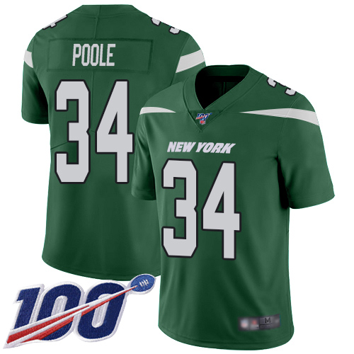 New York Jets Limited Green Youth Brian Poole Home Jersey NFL Football #34 100th Season Vapor Untouchable